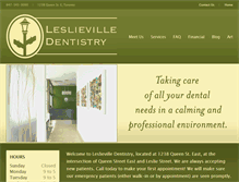 Tablet Screenshot of leslievilledentistry.com